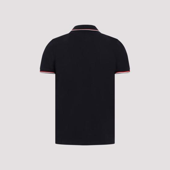  몽클레어 반팔 티셔츠 SS 폴로 티셔츠 블루 - MONCLER