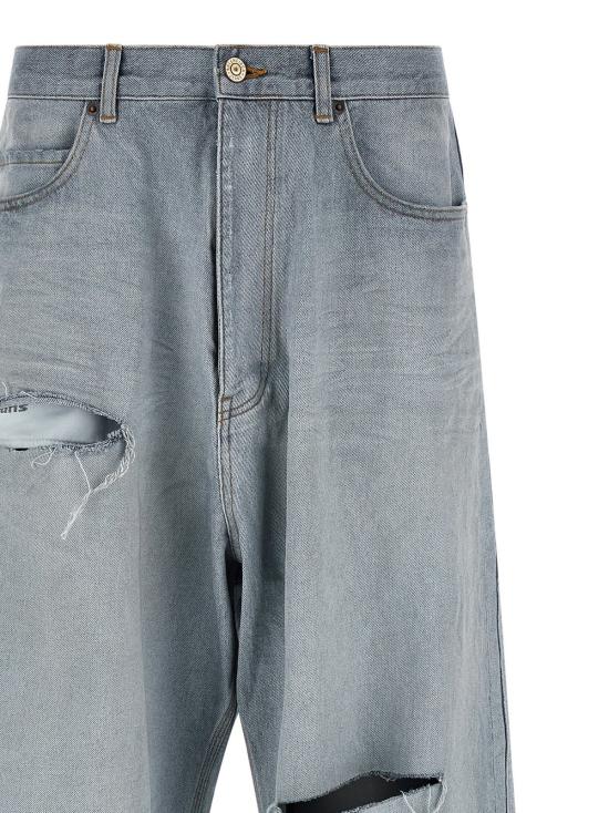  발렌시아가 데님 팬츠 미니멀 배기 진 블루 - BALENCIAGA