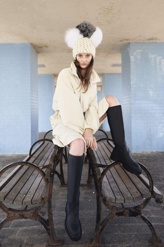  Mischa Lampert 모자 미샤 램퍼트 화이트 크라운 + 아크틱 그레이 | 실버 폭스 XL 폼스