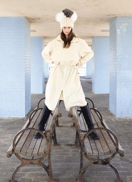  미샤램퍼트 모자 미샤 램퍼트 화이트 크라운 + 아크틱 그레이 | 실버 폭스 XL 폼스 - MISCHA LAMPERT