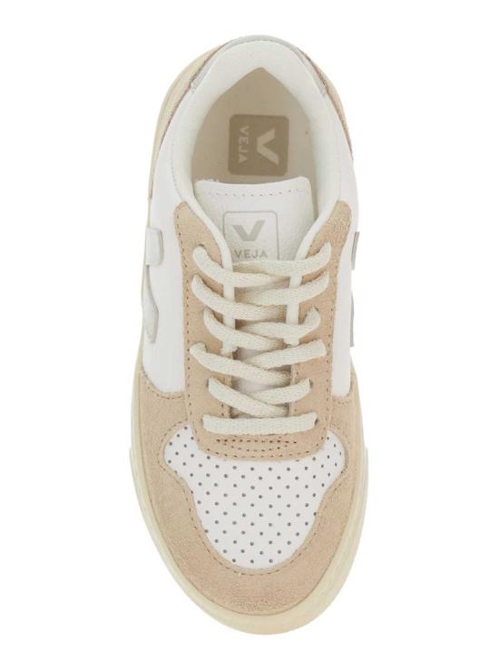  [키즈] 베자 스니커즈 Veja 아동용 로우탑 스니커즈 (로고 패치 및 대비되는 색상의 힐 포함) 화이트 - VEJA