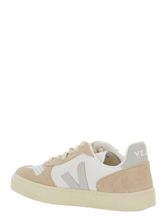  [키즈] 베자 스니커즈 Veja 아동용 로우탑 스니커즈 (로고 패치 및 대비되는 색상의 힐 포함) 화이트 - VEJA