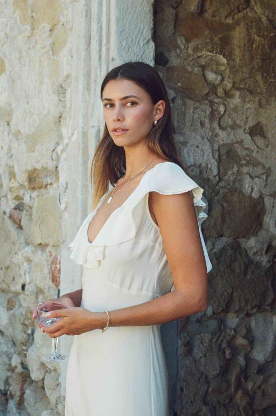  Merritt Charles 롱 원피스 메릿 찰스 플로렌스 드레스 아이보리 - MERRITT CHARLES