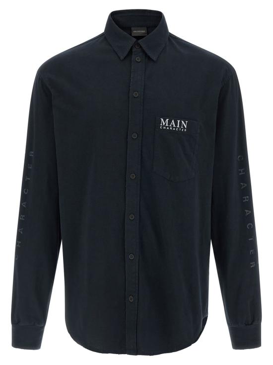  발렌시아가 반팔 티셔츠 티셔츠 블랙