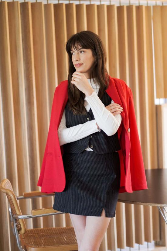  Whimsy + Row 숏 스커트 윔지 + 로우 파커 스커트 블랙 핀스트라이프 - OTHER BRANDS