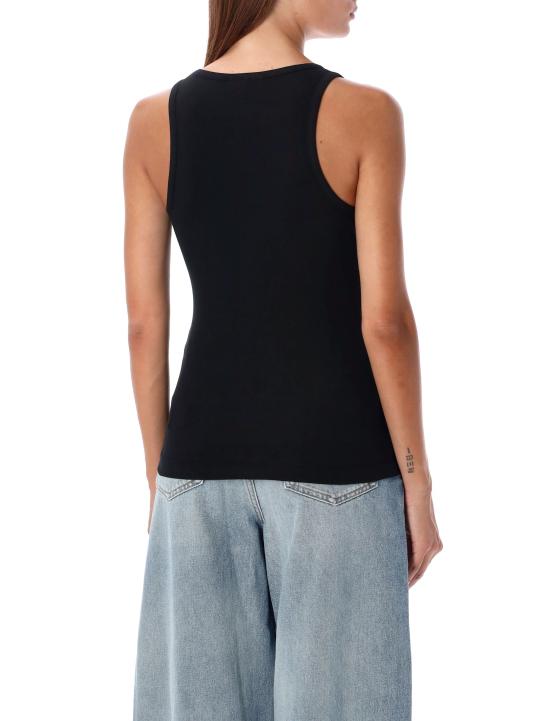 26SS 가니 코튼 립 탱크 탑 T38983675 099 - GANNI