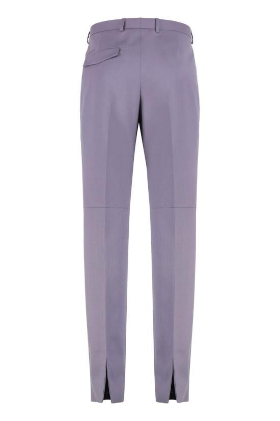  구찌 스트레이트 팬츠 드라이 울 개버딘 라일락 팬츠 - GUCCI
