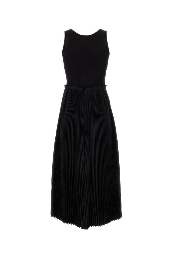  발렌시아가 미디 원피스 탱크탑 플리츠 드레스 블랙 - BALENCIAGA