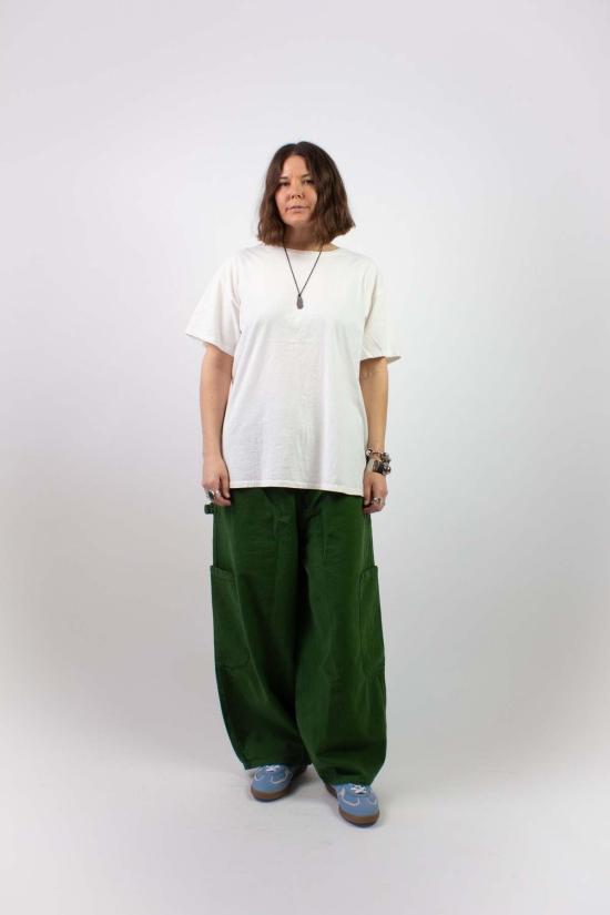  밀스 크롭 팬츠 식사 캔버스 셰프 팬츠 - MEALS