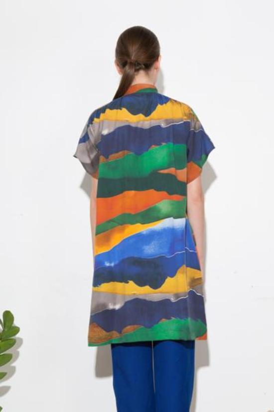  H. Fredriksson 숏 원피스 H. 프레드릭손 풍경 튜닉 드레스 멀티 - OTHER BRANDS