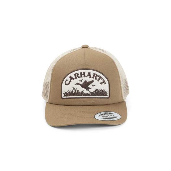  칼하트 모자 카하트 테이크 오프 트러커 캡 스톤 - CARHARTT