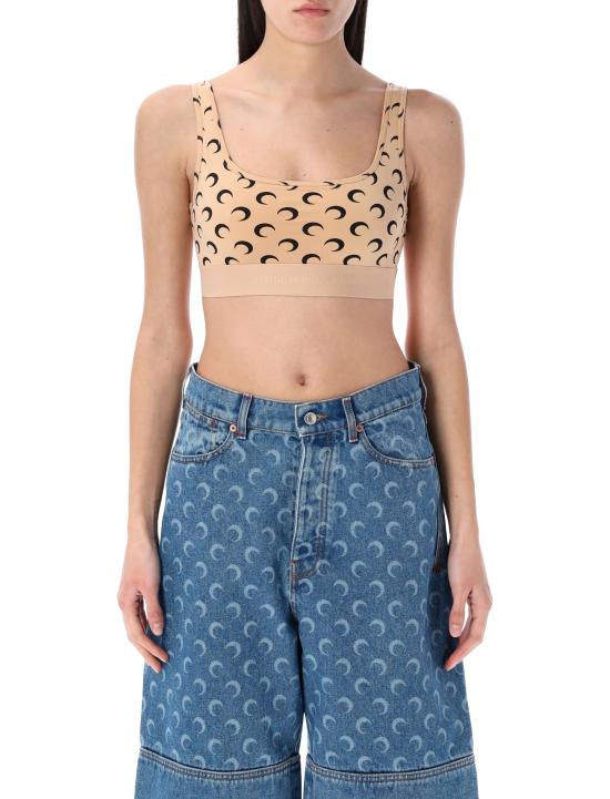 26SS 마린세르 트레이닝 티셔츠 WUW055BCJER0001 TA10 TAN BLACK MOON