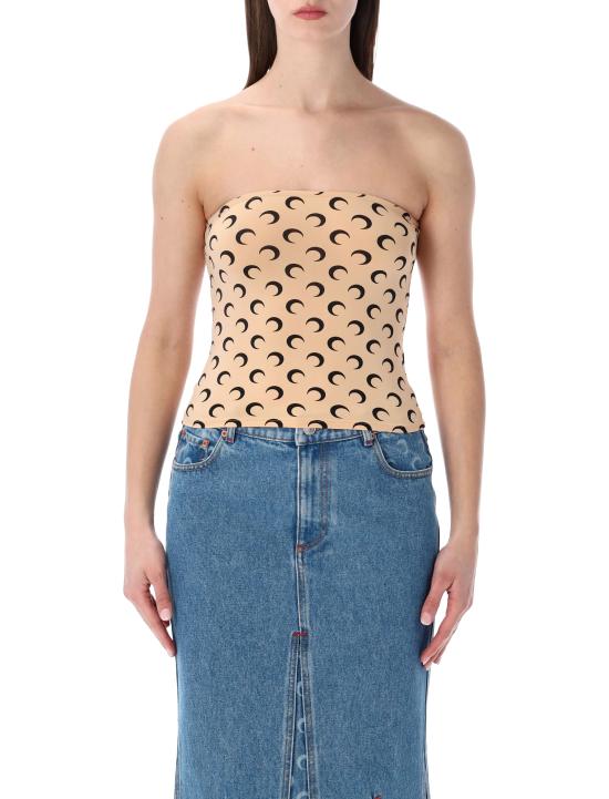 26SS 마린세르 민소매 티셔츠 WTS011ACJER0001 TA10 TAN BLACK MOON