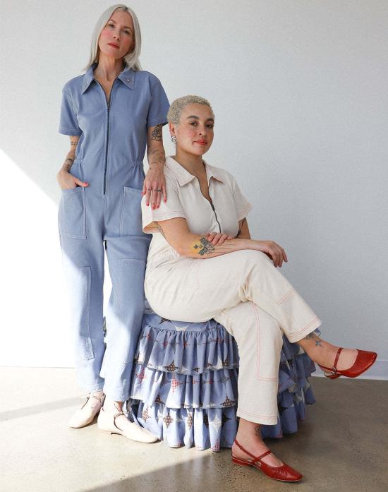  Noble 점프수트 노블 유틸리티 수트 오트밀크 파프리카 스티치 - OTHER BRANDS