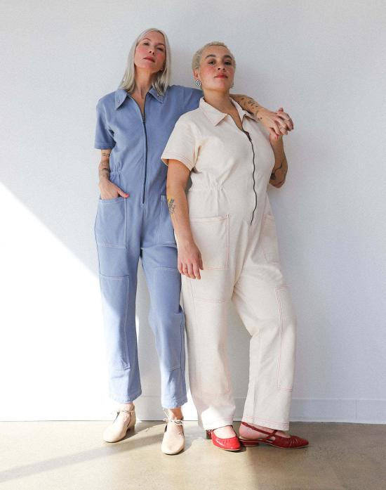  Noble 점프수트 노블 유틸리티 수트 오트밀크 파프리카 스티치 - OTHER BRANDS