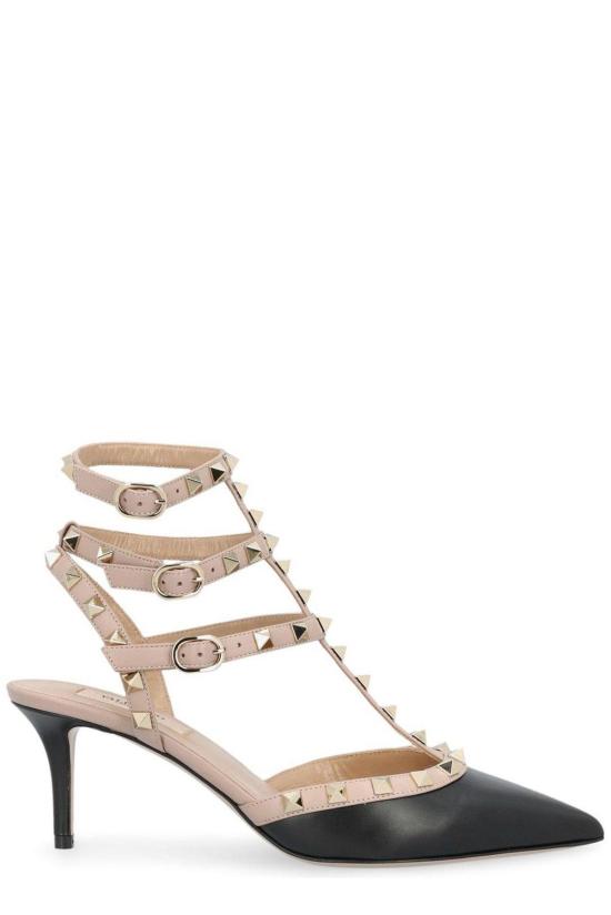  발렌티노 가라바니 힐/펌프스 락스터드 슬링백 펌프스