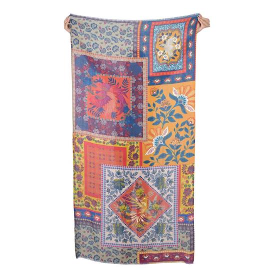  비스마야 머플러/스카프 송버드 직사각형 울 스카프 오렌지 그린