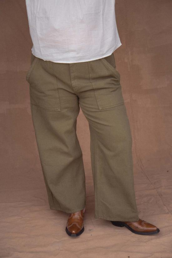  Sønderhaus 스트레이트 팬츠 Shan  아미 그린/블랙 - OTHER BRANDS