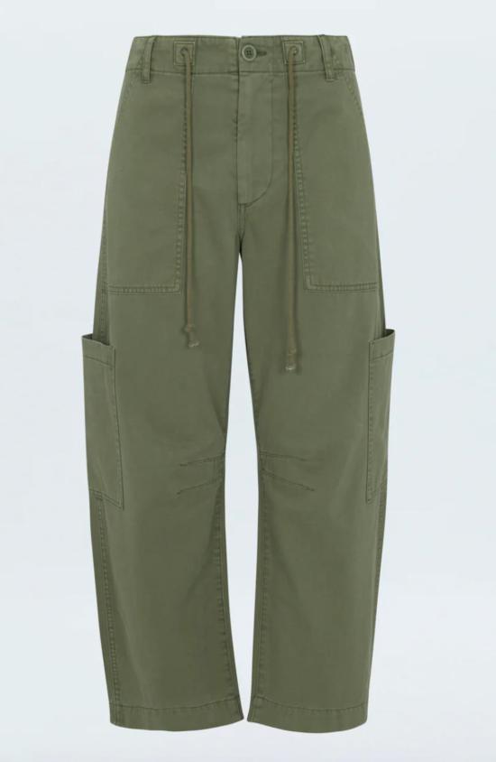  피스톨라 크롭 팬츠 사브리나 커브드 유틸리티 팬츠 메도우 - PISTOLA