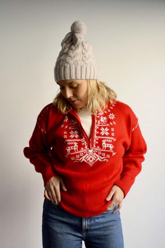  마키에 모자 케이블 햇 크림