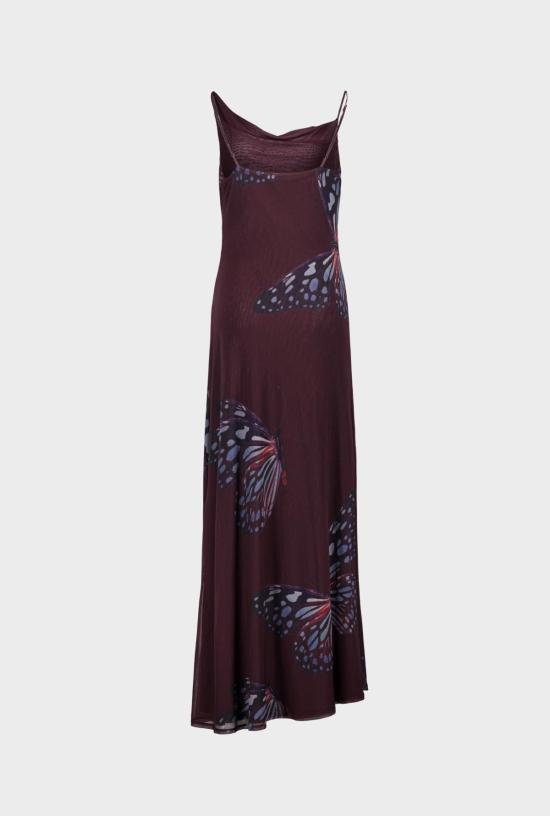  샘디 롱 원피스 버터플라이 메시 드레스 - SAEMDI