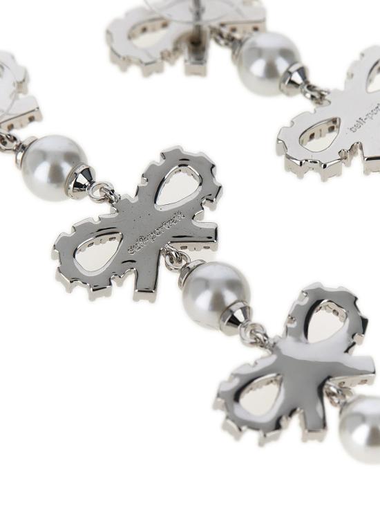  셀프 포트레이트 이어링 마이크로 보우 펄 티어드  화이트 - SELF PORTRAIT