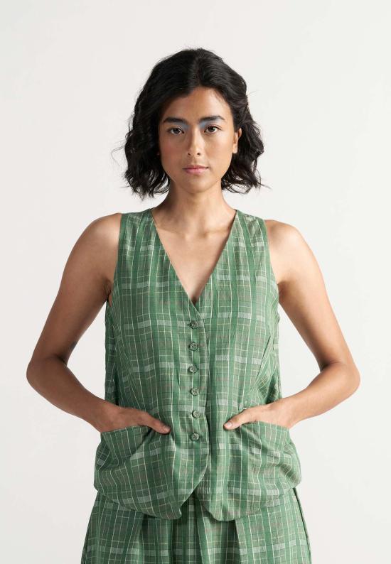  이키비 베스트 애프터눈 어페어 코디 세트 가든 그린 - IKKIVI