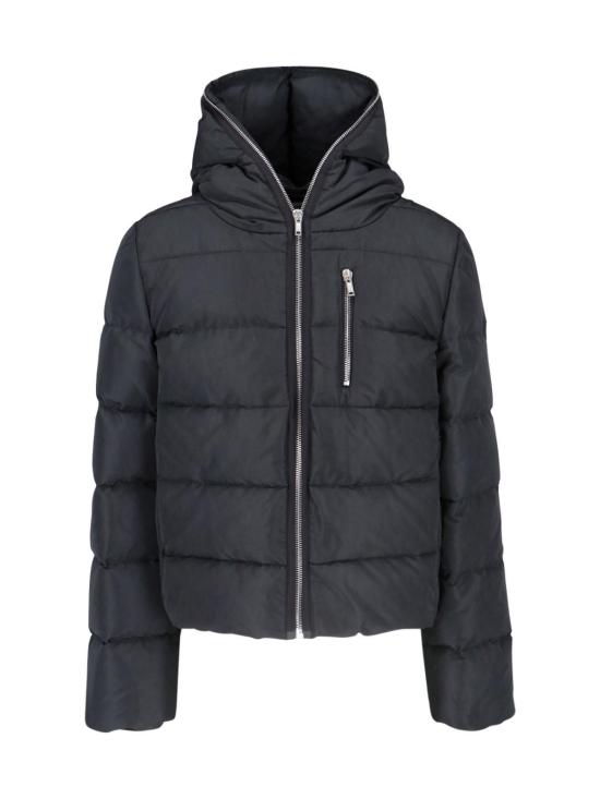  릭 오웬스 패딩 크롭 후드 다운 재킷 블랙 - RICK OWENS