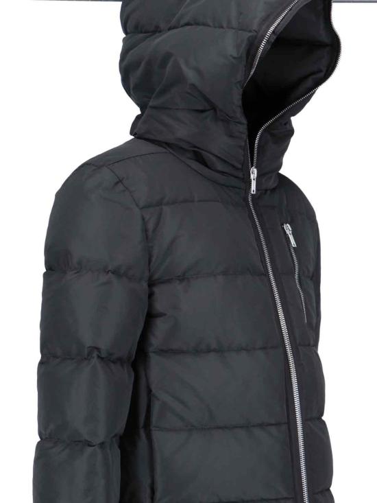  릭 오웬스 패딩 크롭 후드 다운 재킷 블랙 - RICK OWENS