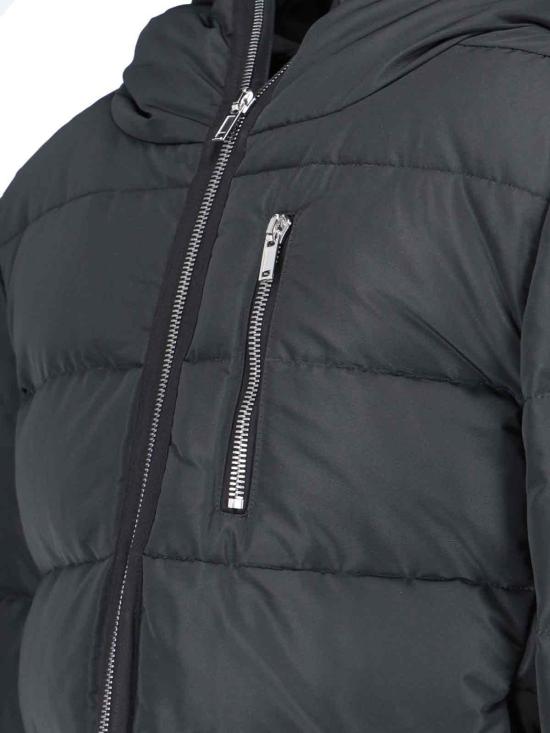  릭 오웬스 패딩 크롭 후드 다운 재킷 블랙 - RICK OWENS