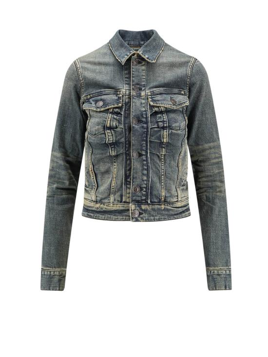  발렌시아가 데님 자켓 Balenciaga 데님 재킷 Blu Verde Petrolio