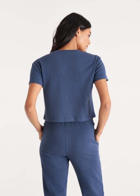  더 스탠다드 스티치 민소매 티셔츠 스탠다드 스티치 크롭탑 미드나잇 네이비 - THE STANDARD STITCH