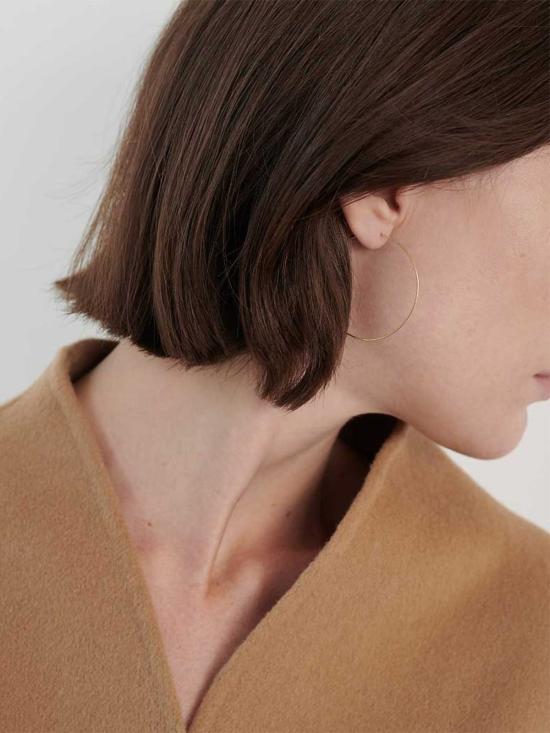  캐슬린 휘태커 이어링 미디엄 후프 귀걸이 14k 골드