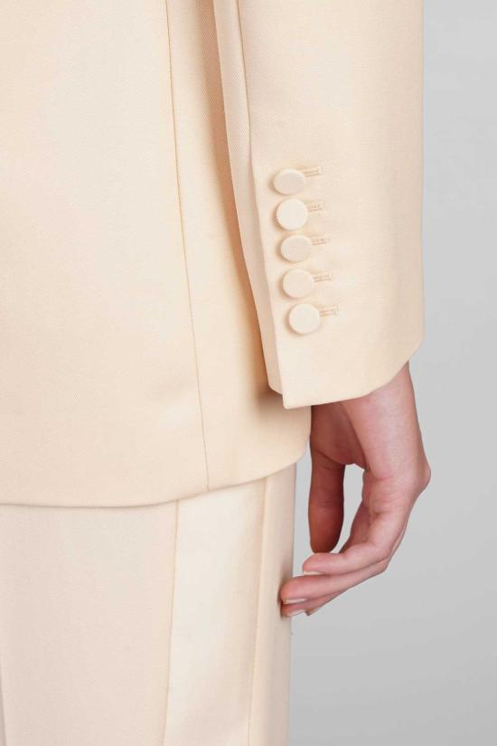  짐머만 수트 자켓 일러스트레이션 숄 턱시도 재킷 블레이저 베이지 - ZIMMERMANN