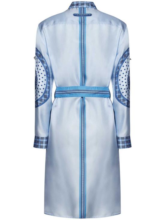  버버리 미디 원피스 드레스 블루 - BURBERRY