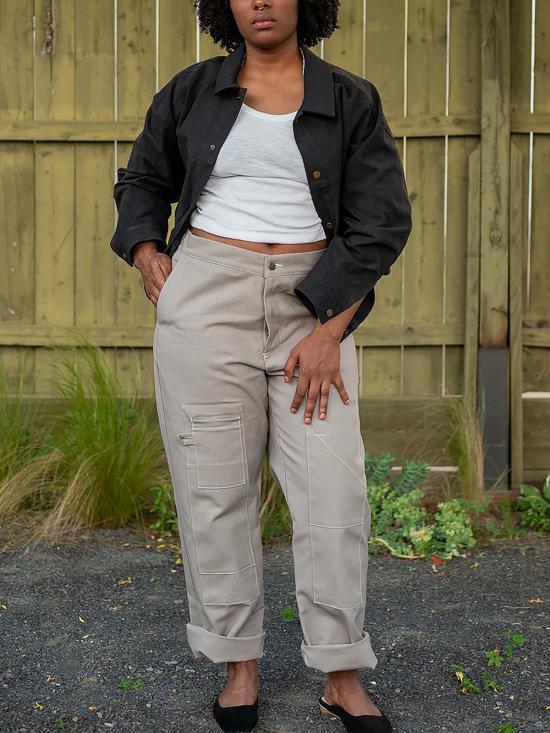  A B E L I N E 스트레이트 팬츠 작업복 바지 - OTHER BRANDS