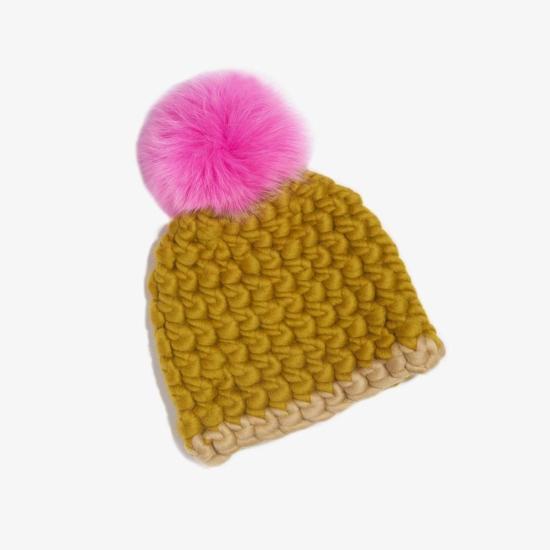  [키즈] Mischa Lampert 모자 키즈 미샤 램퍼트 XL 폼 디종 오 레 하프 라인 비니 마젠타 - MISCHA LAMPERT