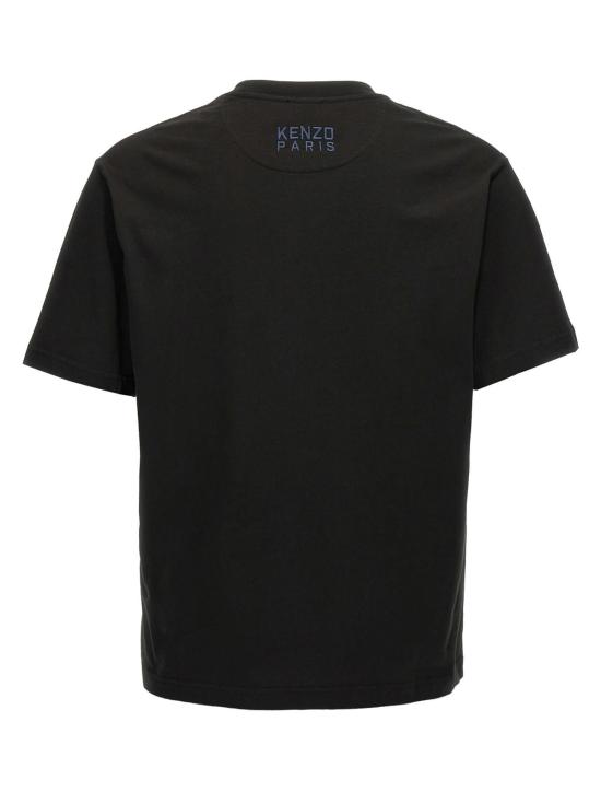  겐조 반팔 티셔츠 켄조 해피 타이거 티셔츠 블랙 - KENZO