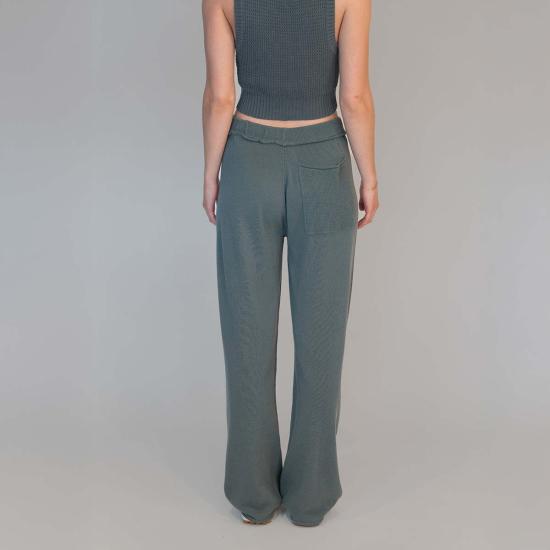  알리지 스트레이트 팬츠 알리시 코튼 라운지 팬츠 그레이 - ALYSI