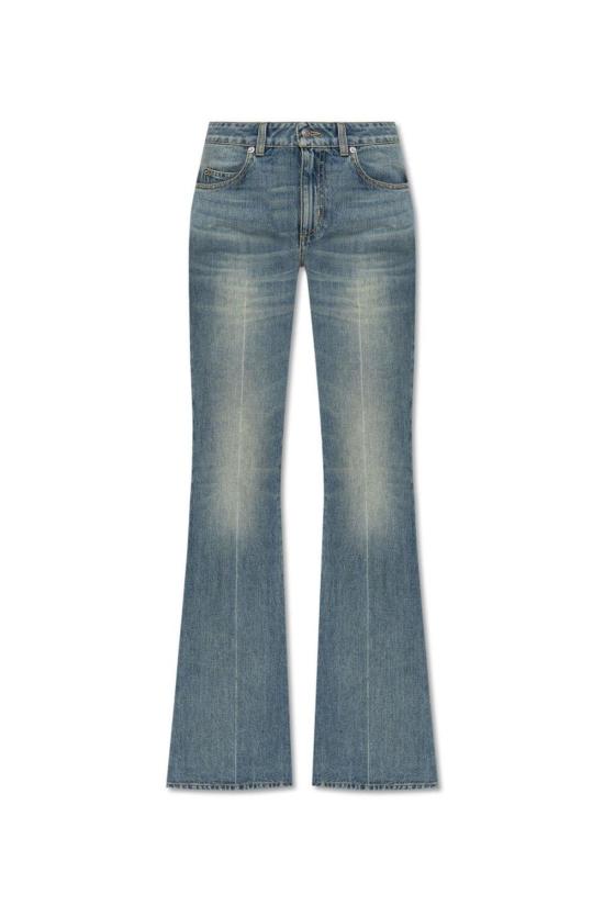  알렉산더 맥퀸 데님 팬츠 플레어 슬림핏 진 블루