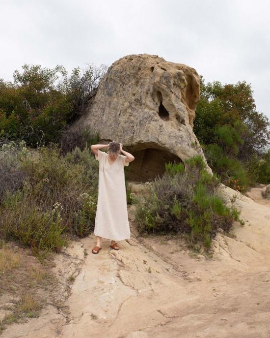  어니스트 코튼 롱 원피스 롱 그윈 드레스 - HONEST COTTON