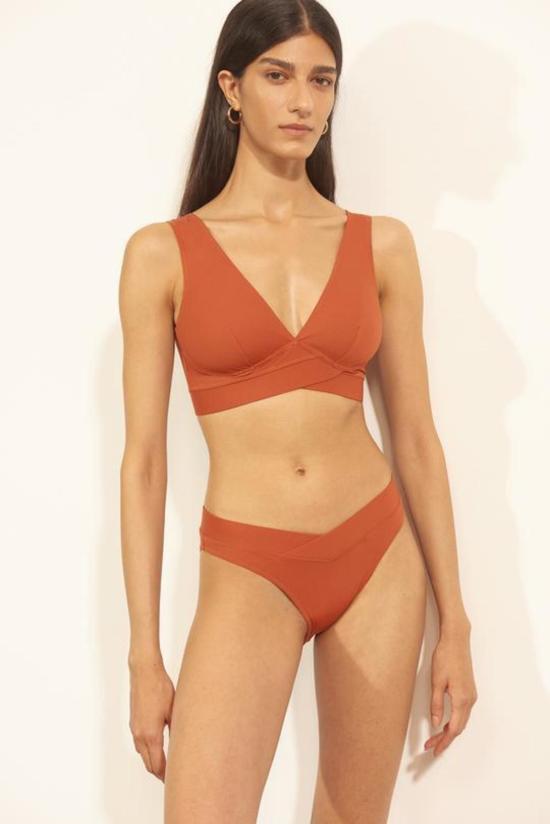  엘스 비키니 수영복 지기 플런지 비키니 탑