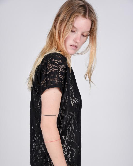  Devastee 숏 원피스 데바스티 고스트 데보어 튜닉 티셔츠 드레스 - OTHER BRANDS