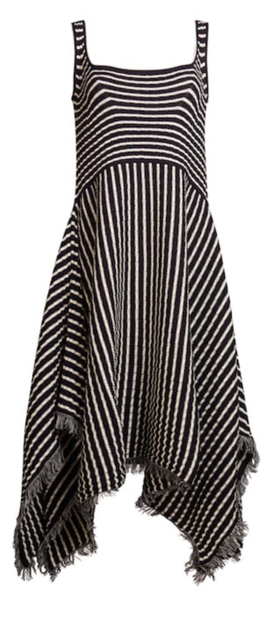  ELEVEN SIX 롱 원피스 일레븐 식스 라모나 드레스 블랙/아이보리 스트라이프 - ELEVEN SIX