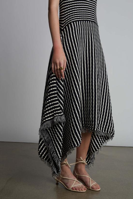  ELEVEN SIX 롱 원피스 일레븐 식스 라모나 드레스 블랙/아이보리 스트라이프 - ELEVEN SIX