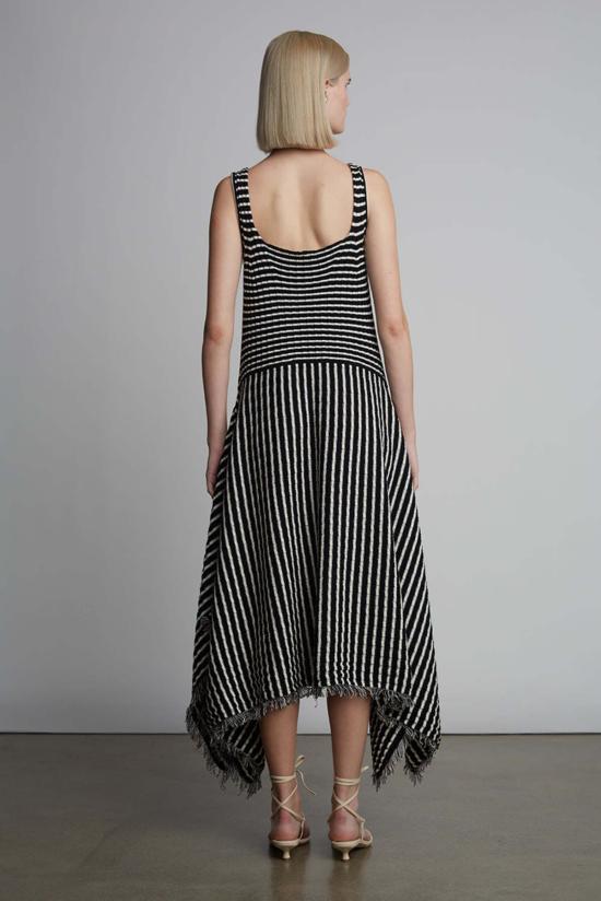  ELEVEN SIX 롱 원피스 일레븐 식스 라모나 드레스 블랙/아이보리 스트라이프 - ELEVEN SIX