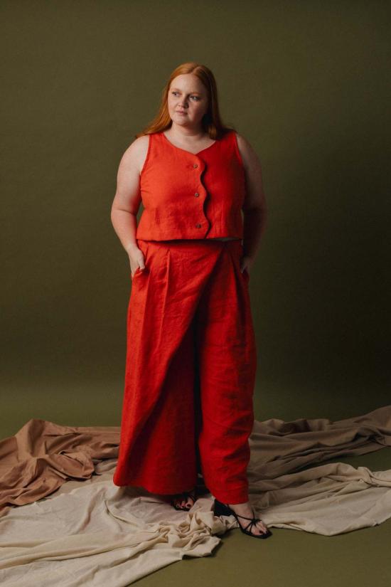  Pamut Apparel USA 민소매 티셔츠 Pamut Apparel Usa 웨이비  리넨 - PAMUT APPAREL