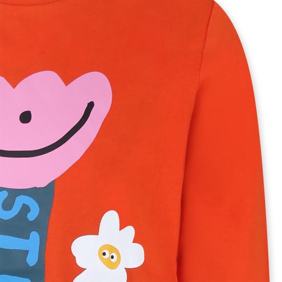  [키즈] 스텔라 맥카트니 탑 어린이용 스텔라 매카트니 꽃무늬 티셔츠 (오렌지색) - STELLA MCCARTNEY