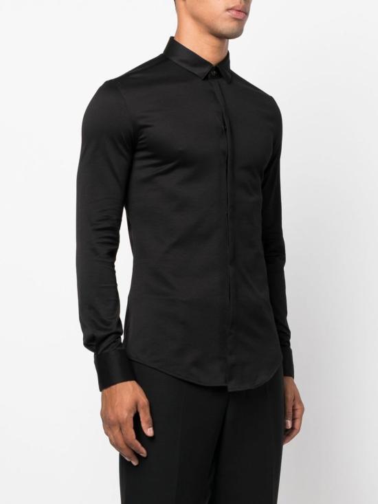  엠포리오 아르마니 셔츠 코튼  블랙 - EMPORIO ARMANI