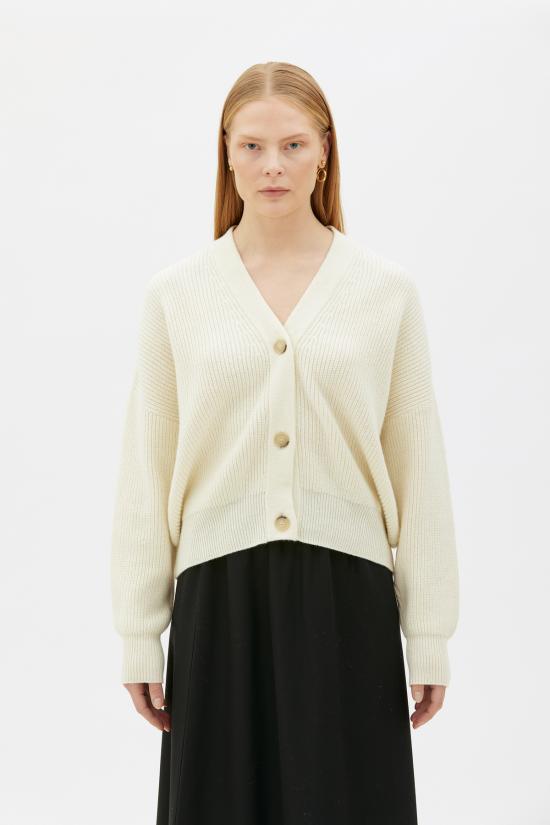  마스카 가디건 셀리 브이넥 울 캐시미어